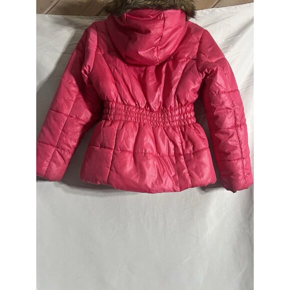 R1881 by Rothchilds Girls Faux Fur Hood Jacket Snow Ski Raspberry Pink M10-12 - Picture 6 of 6